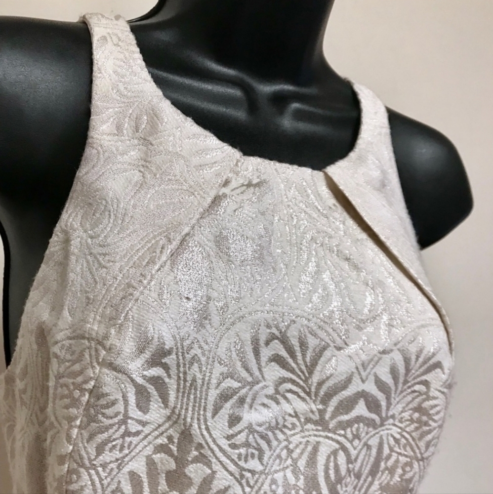 Gianni Bini -- White Brocade Cocktail Dress - Picture 5 of 12